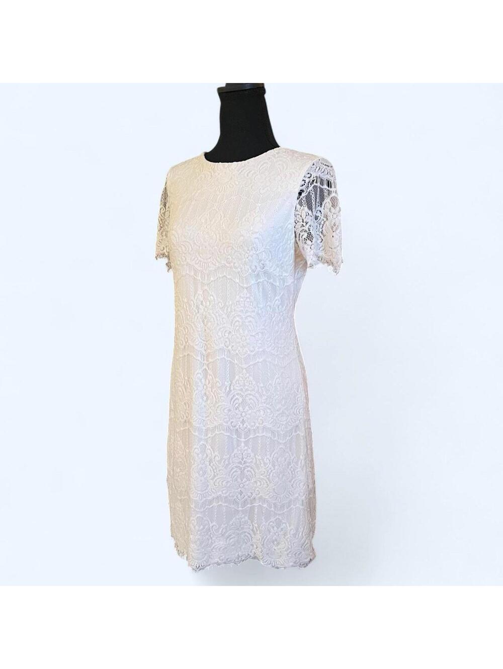 Kensie white lace dress fairy coquette cottagecore mini dress Size 8 🤍 - Picture 7 of 7
